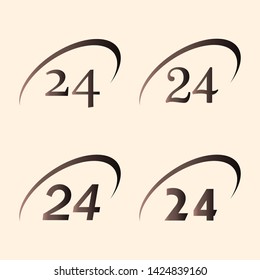 abstract store logo 24 hours