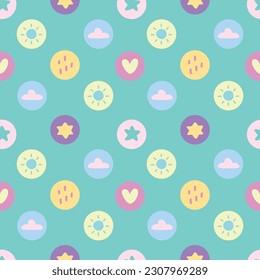 Abstract stories cover doodle handdrawn seamless pattern background