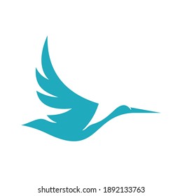 Abstract Stork Logo Design Template