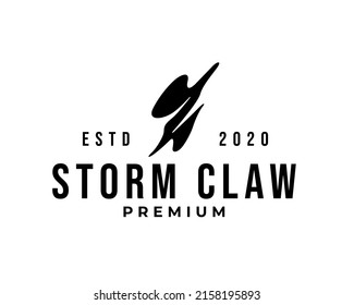 vector del logotipo del tifón de la garra de tormenta abstracta