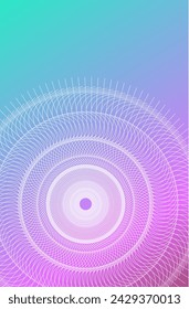 Abstract straight line art with stacked simple and elegant circular shapes on a gradient background with vibrant colors. This geometric line art will be great on video backgrounds for your content