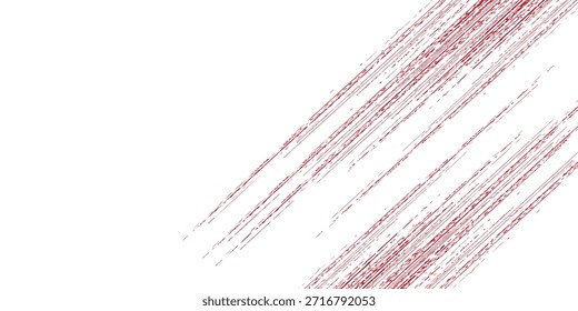 Paquete de líneas de Vector de tinta roja recta abstracta. Color sangriento largo y redondo dibujado a mano pincelada texto resaltado, marcos, círculos. Conjunto de pinceladas de caligrafía asiática. diseño moderno