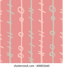 Abstract strands with knots. Seamless pattern.