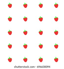 Abstract strawberry background,pattern of sweet fruits on white background,vector illustration
