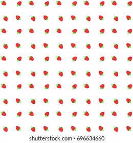Abstract strawberry background,pattern of sweet fruits on white background,vector illustration
