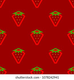 abstract strawberry on a red background