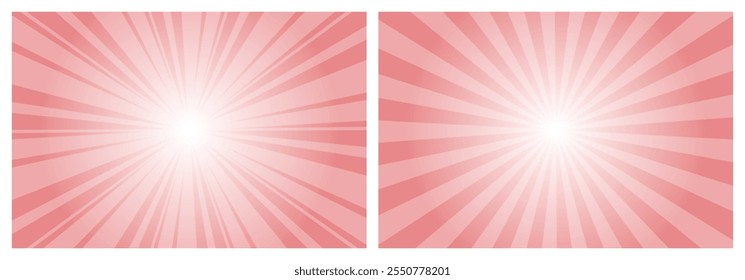 Abstract Strawberry Pink Sunburst background. Editable Sunburst background, Sunburst, Sunbeam