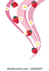 Abstract strawberry rainbow - vector illustration