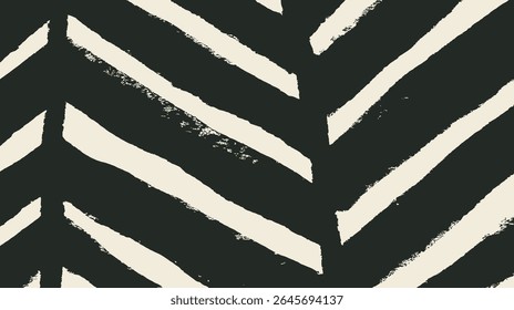 Abstract streaks forming chevron pattern create monochrome grungy design backdrop texture