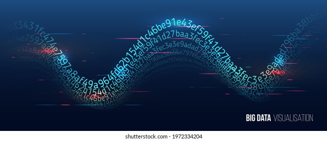 Abstract stream information. Filtering machine algorithms. Sorting binary code. Vector technology background. Big data visualization. Information analytics concept.