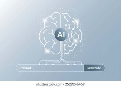 Informações abstratas do fluxo. Gerar imagem, vídeo a partir do prompt. Big data, tecnologia, IA, transferência de dados, fluxo de dados, ai generativo, modelo de linguagem grande, conceito de cérebro de ia