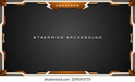 Abstract Streaming Background in Black, Silver and Chocolate Brown Color Theme for Live Gaming and Streaming Overlays