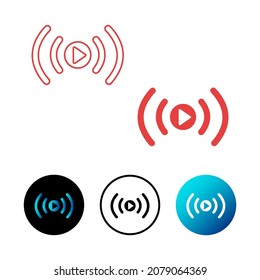 Abstraktes Streaming-Symbol Illustration flaches Design