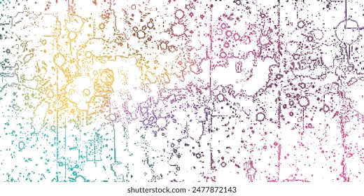 Abstract street art graffiti with vibrant colors displayed on a concrete wall backdrop, creating an urban pattern with a copy space image.