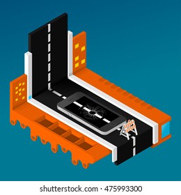 Abstract street isometric