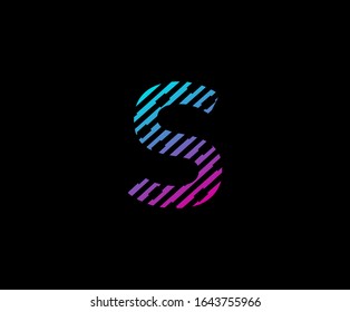 Diseño De Icono De Letra S Líneas De Tiras Abstractas