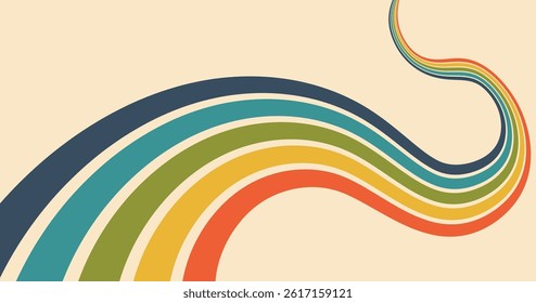 abstract strip rainbow retro background