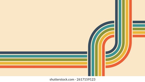 abstract strip rainbow retro background