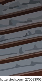 plano de fundo de faixa abstrata com combinação de formas exclusivas e cores estéticas