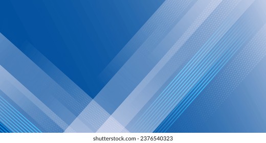 Abstract stripe blue background with dynamic effect. Motion vector Illustration with white lines decoration. Trendy dark navy blue gradients. Can be used for advertising, marketing, presentation