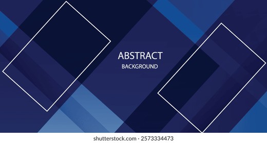 Abstract stripe blue background with dynamic effect. Motion vector Illustration with white lines decoration. Trendy dark navy blue gradients. Vector Eps 10 