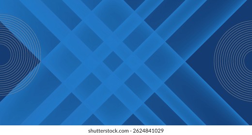 Abstract stripe blue background with dynamic effect. Motion vector Illustration with white lines decoration. Trendy dark navy blue gradients. Can be used for advertising, marketing, presentation