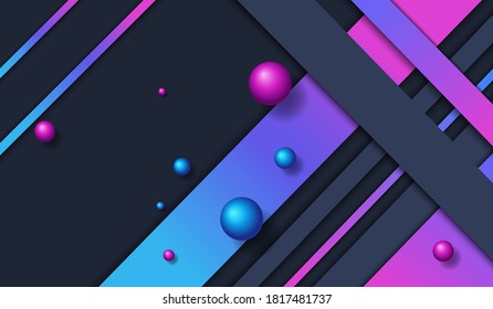 Abstract stripe blue and pink background. Vector illustration.