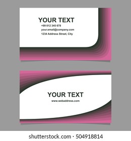 Abstract stripe design business card template set