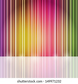 Abstract Stripe Design Card with Horizontal Place for Text. Colorful Shiny Vector Background