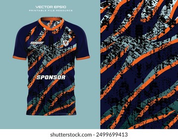 abstract stripe grunge t shirt mockup sport jersey design for football soccer, racing, e sports, running design kit