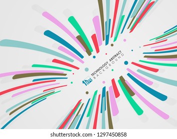 Abstract stripe lines pattern of colorful motion design. Modern decorating for various art work. You can use for cover design, brochure, banner, report page. vector eps10