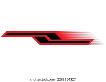 Abstract stripe on auto, boat, moto, SUV, toy, sportswear, vehicle. Striped pattern. Pattern for games and videos. Trendy vector background