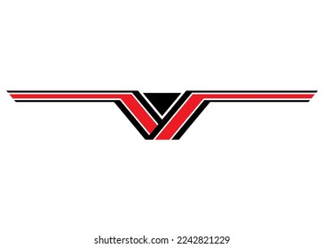 Abstract stripe on a white background. Striped Design element. For sports cars, motorcycles, boats, toys, clothes, interior design. Vector pattern.
Vector background.