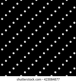 Abstract stripe pattern with hand drawn dots. Cute vector black and white stripe pattern. Seamless monochrome diagonal stripe pattern for fabric, wallpapers, wrapping paper, cards and web backgrounds.