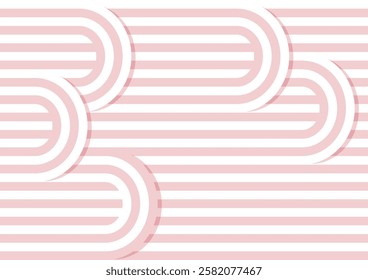 Abstract stripe pattern pink and white background simple vintage vector illustration wallpaper template