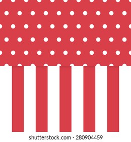 Abstract stripe pattern with polka dots seamless background.vector design illustration.