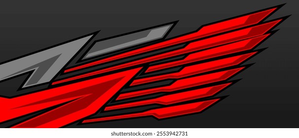Abstract stripe racing background designs for wrap cargo van, race car, pickup truck, adventure vehicle. Car wrap design vector