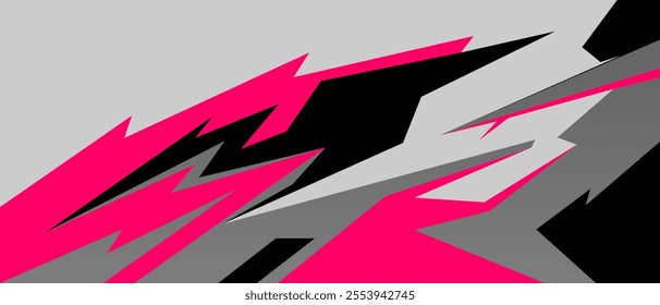 Abstract stripe racing background designs for wrap cargo van, race car, pickup truck, adventure vehicle. Car wrap design vector