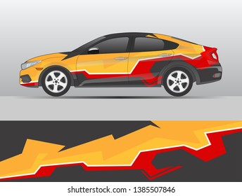 Abstract stripe racing background kit designs for vehicle