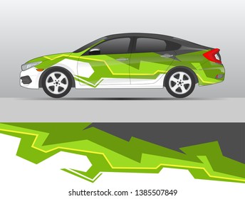 Abstract stripe racing background kit designs for vehicle