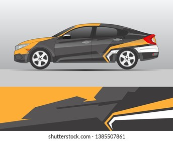 Abstract stripe racing background kit designs for vehicle