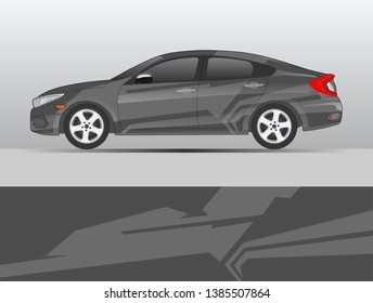 Abstract stripe racing background kit designs for vehicle