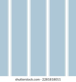 Abstract  stripe seamless pattern with blue and White colours vertical parallel stripes.