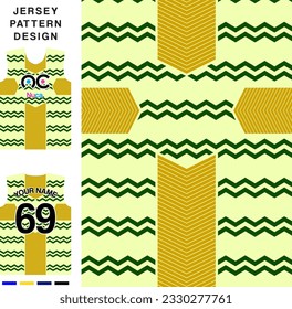 Abstract stripe zigzag concept vector jersey pattern template for printing or sublimation sports uniforms football volleyball basketball e-sports cycling and fishing Free Vector.