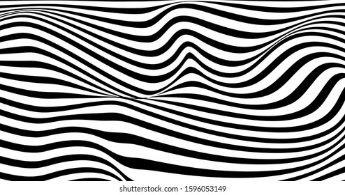3d Wavy Background Dynamic Effect Black Stock Vector (Royalty Free ...