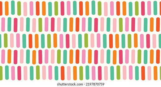 Abstract striped background border. Bright and fun vector seamless repeat of lines., geometric design element.