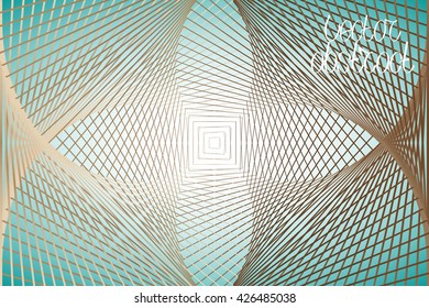 Abstract Striped Background. Colorful Structure and Scenic Stairs. Vector Illustration