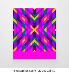 Abstract striped background. Geometric design. Vector illustration. Pattern can be used as a template for brochure, cover, poster, flyer, diary, notebook or notepad.
