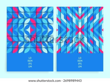 Abstract striped background. Geometric design. Vector illustration. Pattern can be used as a template for brochure, cover, poster, flyer, diary, notebook or notepad.