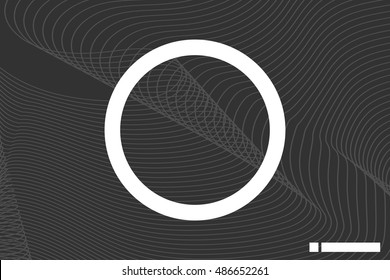 Abstract striped background with geometric figure